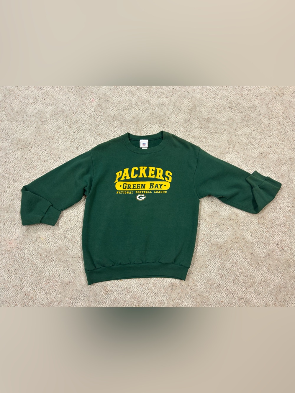 NFL Green Bay Packers Green & Yellow Crewneck vintage Sweatshirt men’s medium